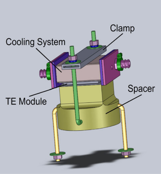 Slika št. 12 - Prototip termoelektrične peči z vodno hlajenimi moduli.