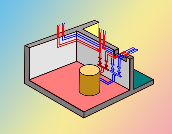Slika – Izvedba vodovodne instalacije s toplotno zaščito